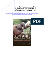 Full Download Book Elephants Under Human Care The Behaviour Ecology and Welfare of Elephants in Captivity PDF