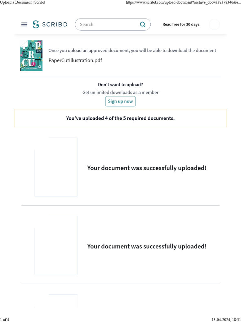 Upload A Document Scribd4 | PDF | Scribd | World Wide Web