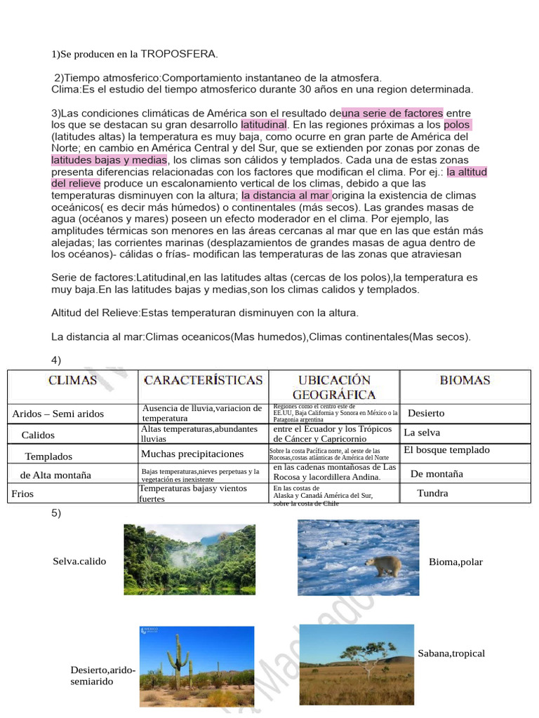 Climas de America | Descargar gratis PDF | Clima | Clima templado