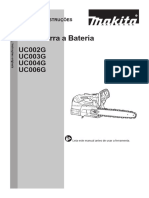 Motosserra A Bateria: UC002G UC003G UC004G UC006G