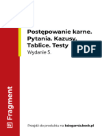 Postepowanie Karne Pytania Kazusy Tablice Testy Anna Grochowska Wasilewska Fragment