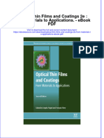 Full download book Optical Thin Films And Coatings 2E From Materials To Applications Pdf pdf