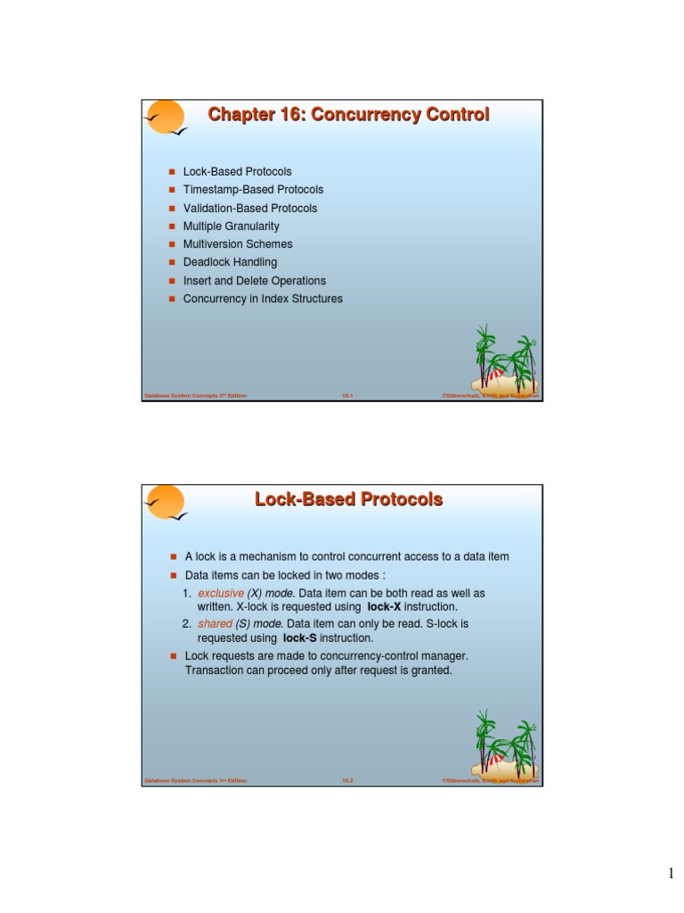 Chapter 16: Concurrency Control | PDF
