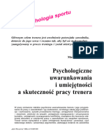  Psychologiczne Uwarunkowania Pracy Trenera 2121