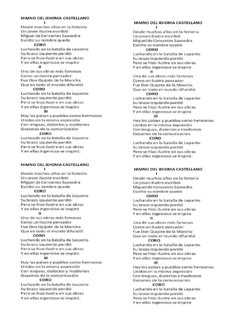 Letras - Dia Del Idioma | PDF