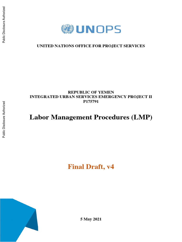 Yemen Urban Project Labor Management | PDF | Labour Law | Employment