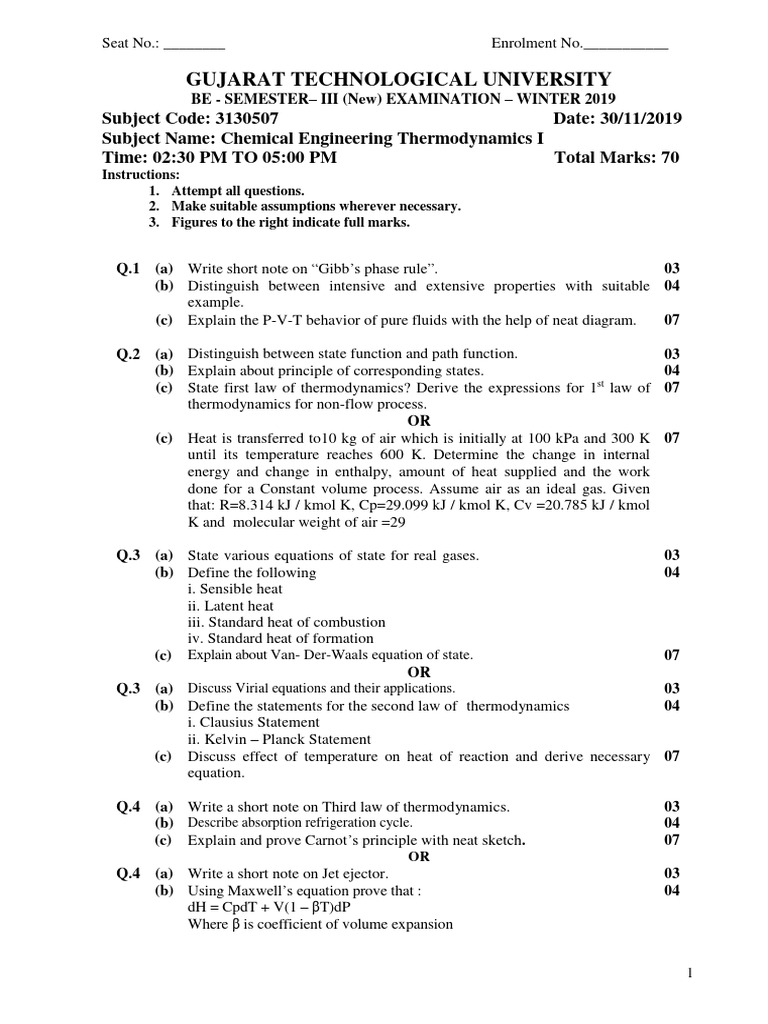 Cet I Pdf Heat Thermodynamics