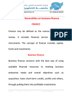 Chapter 1 - Generalities on business finance