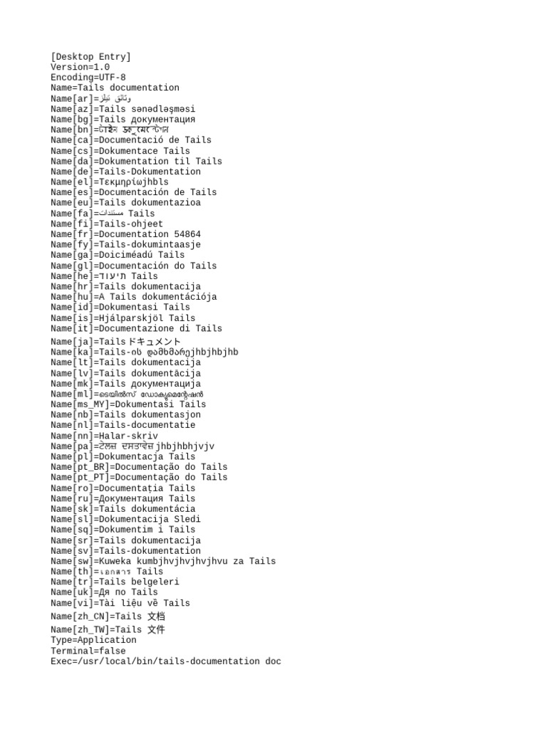 Tails Documentation Overview | PDF | Foreign Language Studies | Computers