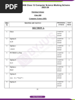 CBSE Class 12 Computer Science Marking Scheme 2023 24