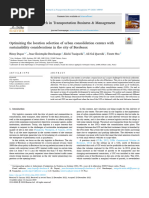 Optimizing The Location Selection of Urban Consolidation Centers With Sustainability Considerations in The City of Bordeaux