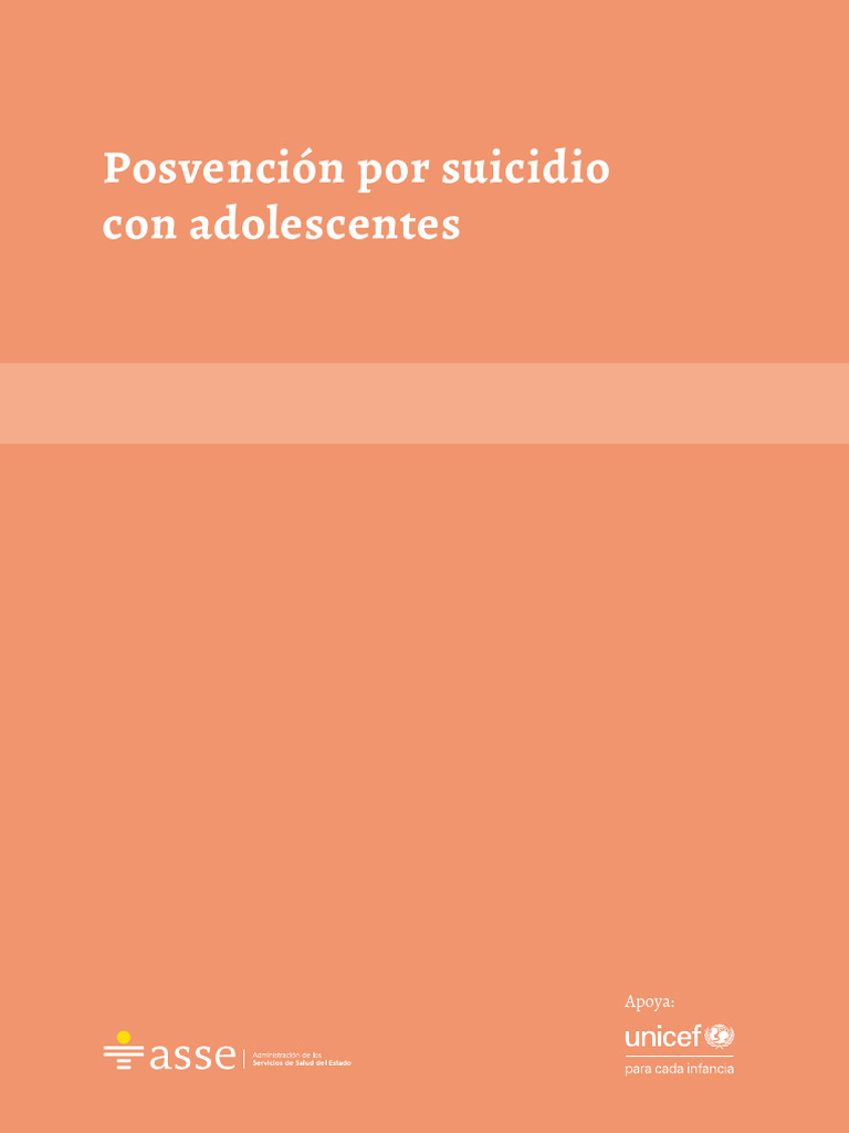 Posvención del suicidio en adolescentes | PDF | Suicidio | Dolor