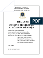 Tiểu Luận Chương Trình Quản Lí Hóa Đơn Tiền Điện: Bộ Giáo Dục Và Đào Tạo