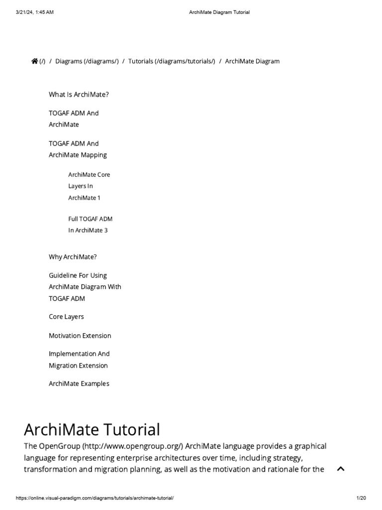 ArchiMate Diagram Tutorial Guide | PDF | Enterprise Architecture ...