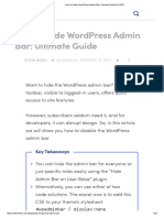 How to Hide WordPress Admin Bar_ Ultimate Guide for 2024