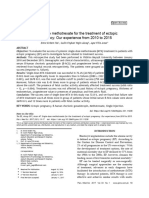 Single-Dose Methotrexate For The Treatment of Ectopic Pregnancy Our Experience From 2010 To 2015