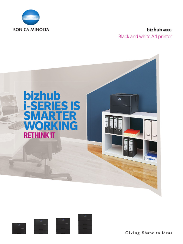 Bizhub 4000i Spec Sheets | PDF | Printer (Computing) | Microsoft Windows