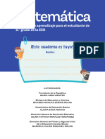 5° Cuaderno de Aprendizaje Matemática