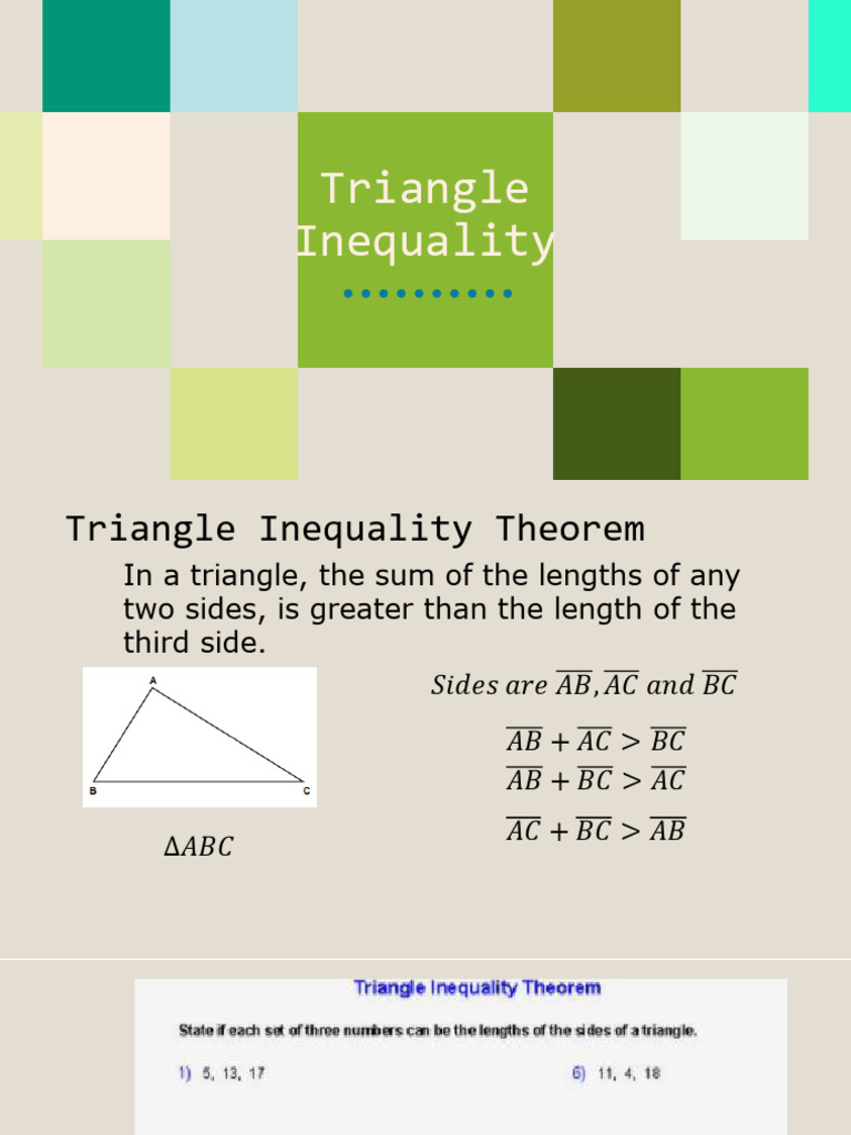 Triangle Inequality Theorems Explained | PDF