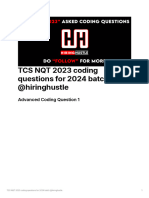 TCS NQT 2023 Coding Questions