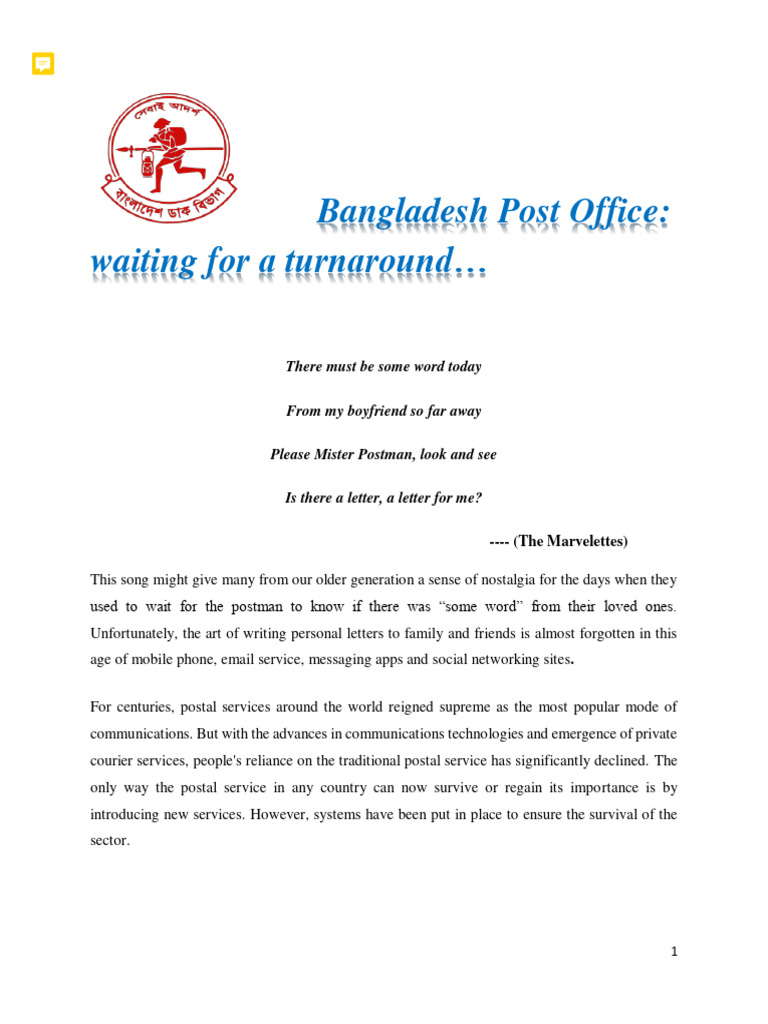 Bangladesh Post Office Services Overview | PDF | Money Order | Mail