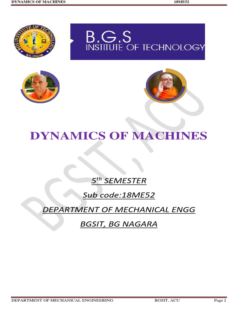 Dynamics of Machines: Static Force Analysis | PDF | Force | Piston