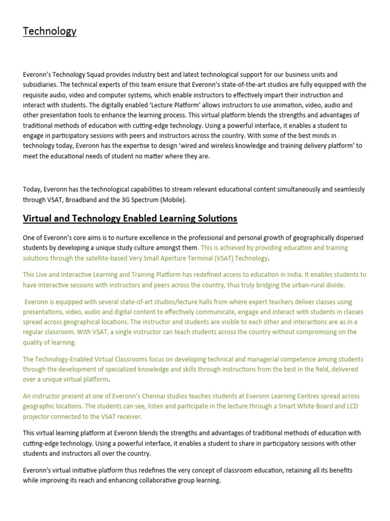 Vsat Pdf Educational Technology Computing