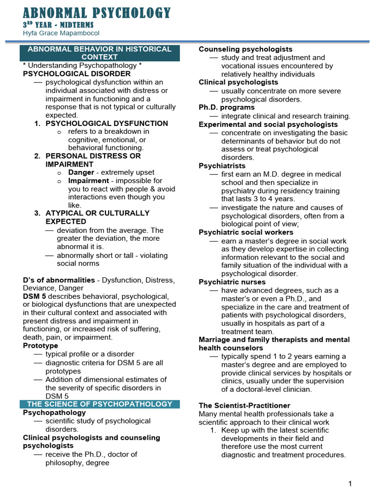 Understanding Abnormal Psychology | PDF | Psychoanalysis | Id