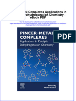 Full Download Book Pincer Metal Complexes Applications in Catalytic Dehydrogenation Chemistry PDF