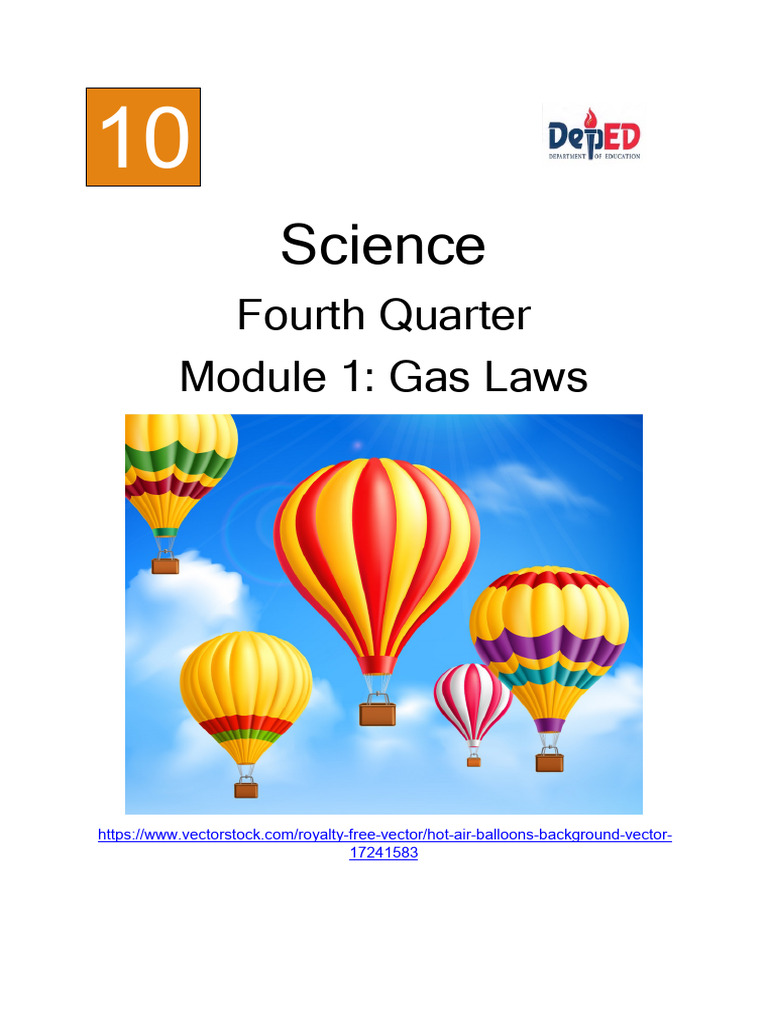 Sci10Q4M1 Gas Laws Paghasian NA | PDF | Gases | Temperature