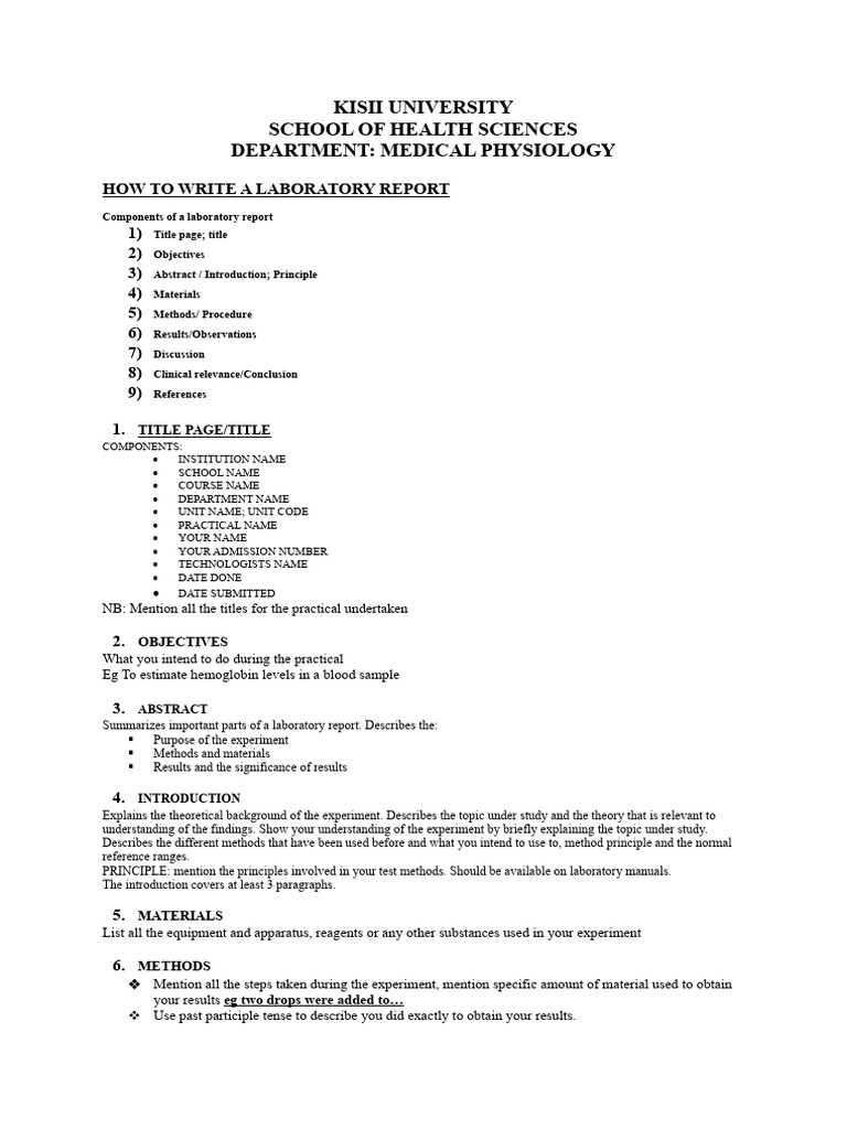 How To Write A Laboratory Report | PDF | Experiment | Data