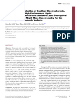 Comparative Study of Capillary Electrophoresis, Chromatography and MALDI-ToF MS