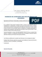 Circular Auteco SAS No. 006-20 Instalación de condensador para solución Reinicio del velocímetro