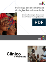 Psicología Social-Comunitaria y Psicología Clínico - Comunitaria