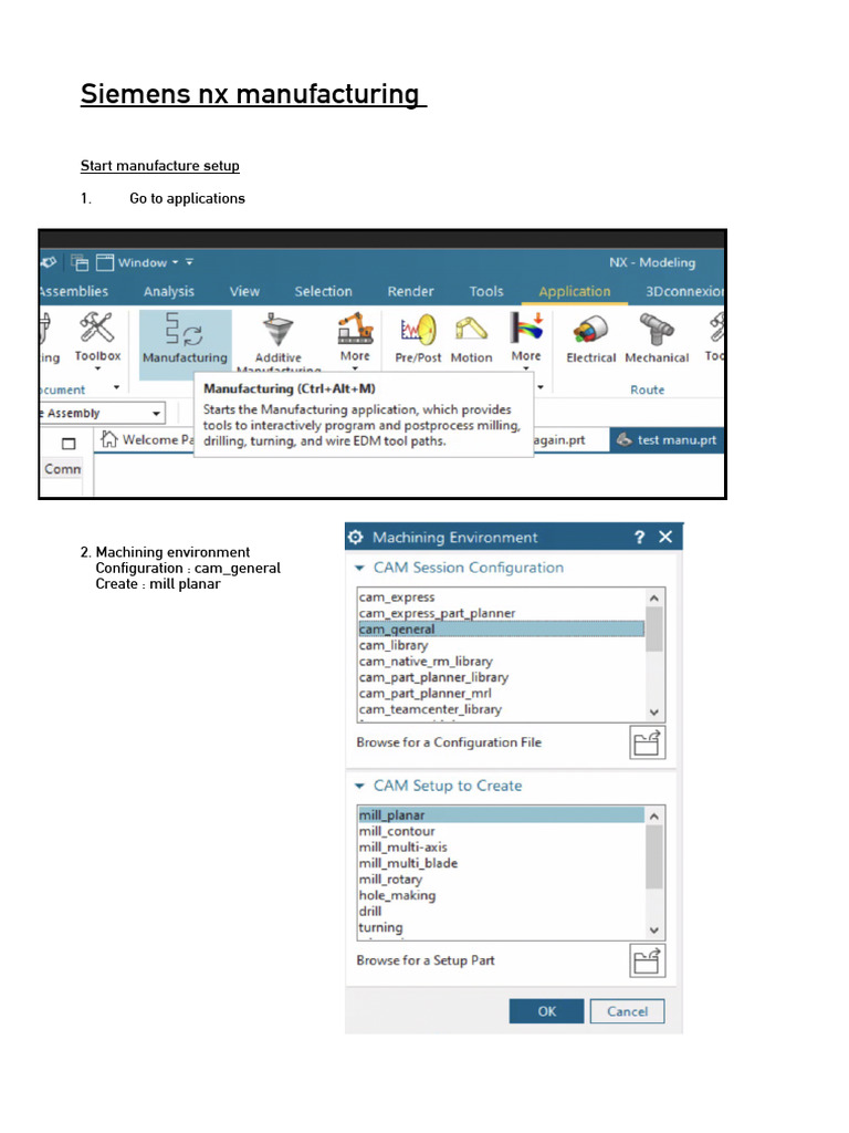 Siemens NX Manufacture 3 Axis PDF | PDF