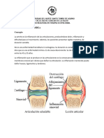 Resumen de Artritis Reumatoide desde Terapia Ocupacional