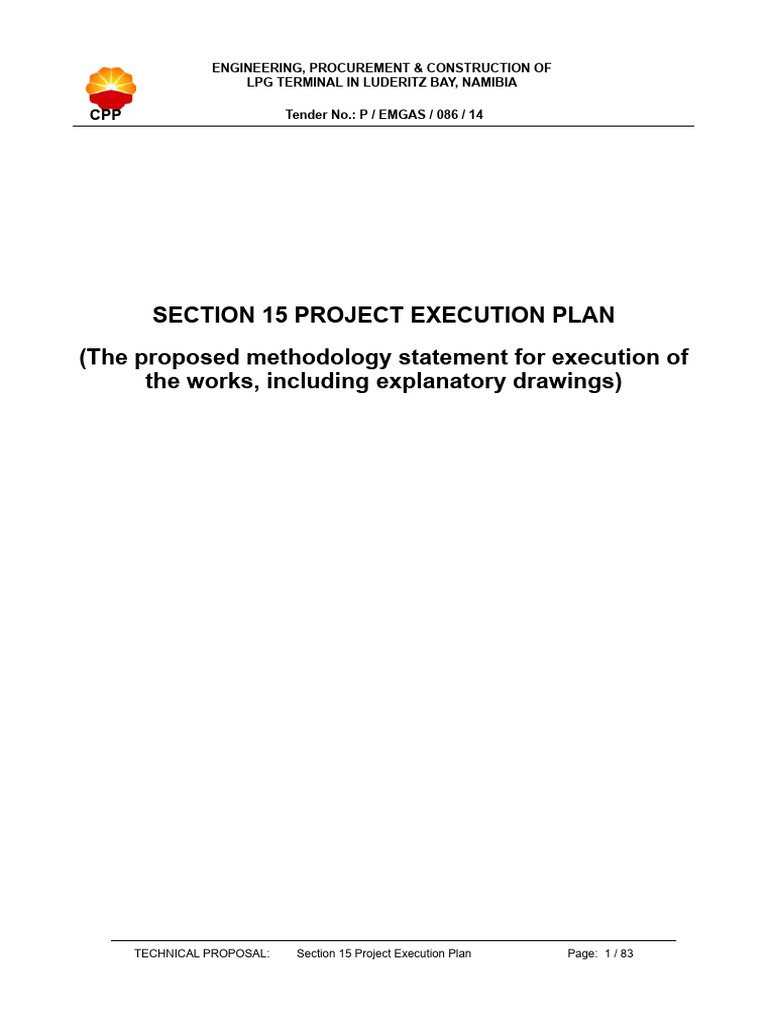 LPG Terminal Project Execution Plan | PDF | General Contractor | Employment