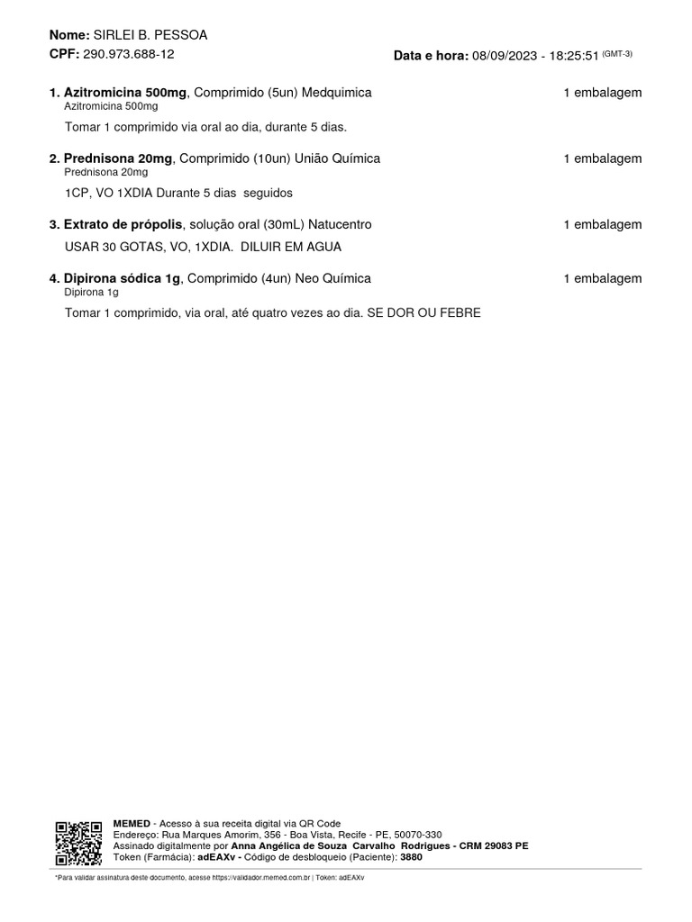 Azitromicina Di Hidratada 200 Mg Por 5 Ml