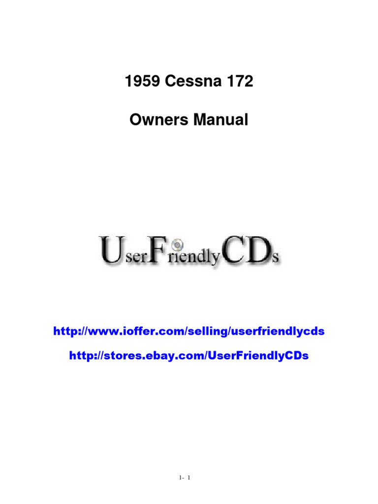 Cessna 172 Owners Manual (1959) Download Free PDF Carburetor
