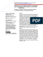 O Pensamento Computacional Como Objeto de Estudo Na Formacao Inicial de Professores em Pesquisas de Doutorado