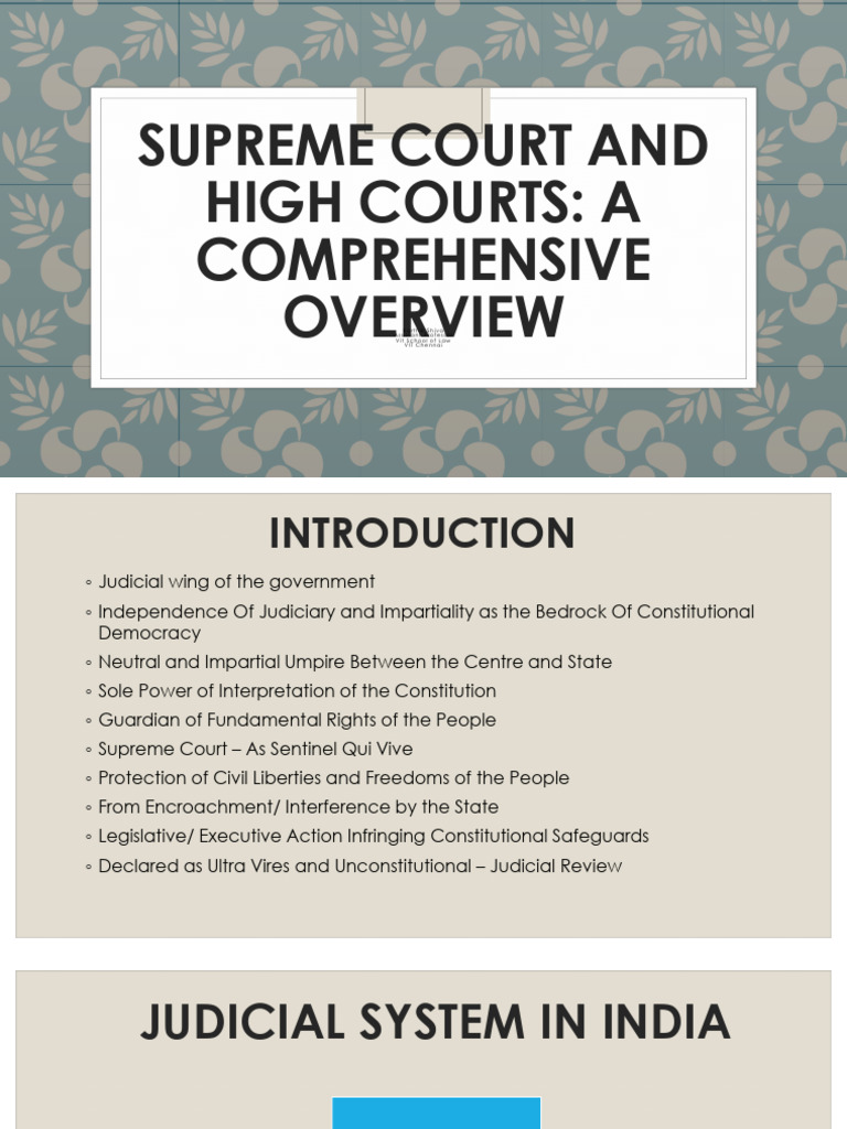 Overview of India's Supreme Court System | PDF | Supreme Courts | Appeal