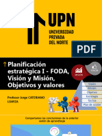 Planificación Estratégica I - FODA, Visión y Misión, Objetivos y Valores - BCLG