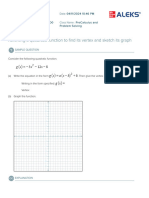 6 - Polynomial and rational functions - Rewriting a quadratic function to find its vertex and sketch its graph