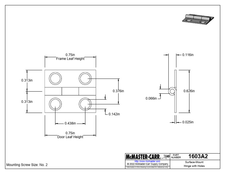Hinge Specifications and Dimensions Guide | PDF