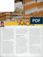RDA (Resource Description and Access) The New Way To Say, AACR2.