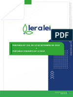 Arbitragem - Portaria 320 de 2019 e Portaria Conjunta 3 PDF