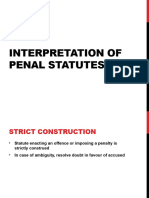 Penal - Remedial Statutes