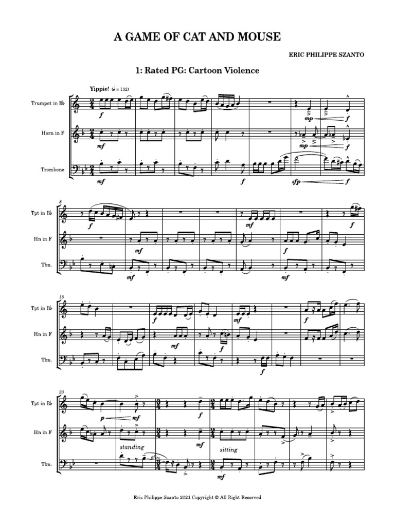 Cat and Mouse SCORE | PDF