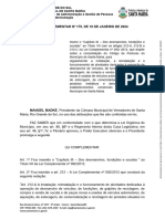 Lei Complementar #175, de 10 de Janeiro de 2024