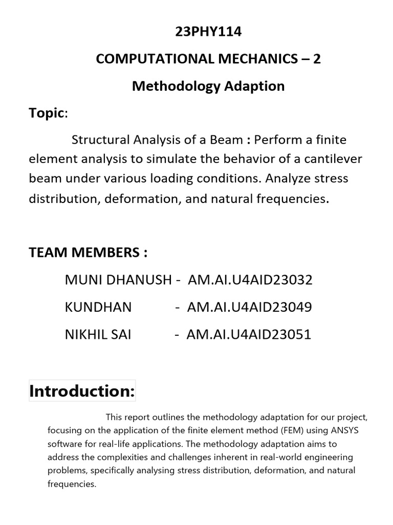 team-01-methodology-adaption-pdf-finite-element-method-structural